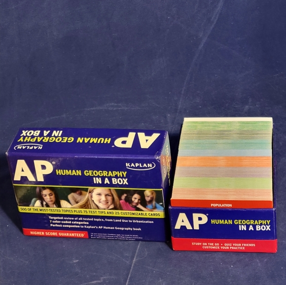 Kaplan AP Human Geography in a Box Flash Cards Used, Like New Condition - Picture 3 of 3